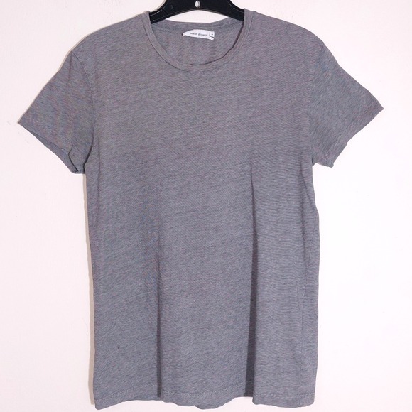 SAMSOE SAMSOE Mens Short Sleeve KRONOS O-N STRIPE T-Shirt Total Eclipse SZ S EUC - Picture 6 of 16